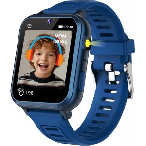 Montre Enfant Garçon Fille 24 Jeux Vidéo Lecteur Mp3 Musique Hd Caméra Contrôle- Parental Podomètre 13 Réveil Digitale Smart Watch -Anniversaire -Cadeaux De -Noël Jouet 3 4 5 6 7 8 9 10 Ans - Neuf