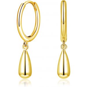 Kal-Boucles D'oreilles Cr&eacute;oles En Argent Sterling 925 Avec Pendentif, Hypoallerg&eacute;niques Et L&eacute;g&egrave;res, Boucles D'oreilles Pendantes En Argent, Bijoux Cadeau Pour Femme, Fille, Petite Amie, Maman - Neuf