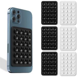 6 Pi&egrave;ces Silicone Ventouse T&eacute;l&eacute;phone, Support De T&eacute;l&eacute;phone Portable Voiture, Supports Polyvalent Porte T&eacute;l&eacute;phone Voiture, Support pour Alimentation Mobile T&eacute;l&eacute;phones Mobiles(B) - Neuf