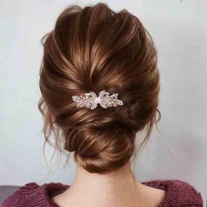 Barrette &Agrave; Cheveux De Mariage Avec Perles Et Strass Dor&eacute;s - Accessoires De Cheveux D&eacute;coratifs Pour Femmes Et Filles (Dor&eacute; Avec Champagne) - Neuf