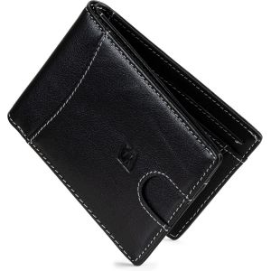 Portefeuille [Clever] En Cuir Noir Pour Hommes Avec Blocage Rfid | Cadeau Pour Hommes Et Porte De Billets Pour Hommes Pochette Besace Pour Poche &Agrave; Monnaie Porte-Monnaie En Cuir Pour Hommes - Neuf