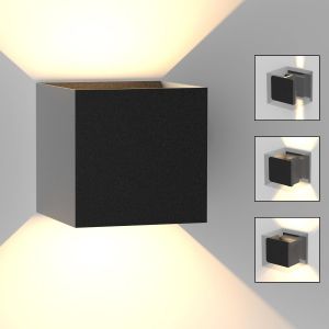 Applique Murale Led Int&eacute;rieure Et Ext&eacute;rieure Noir - Moderne Up Down Ip65 Applique Murale Ext&eacute;rieure &Eacute;tanche Faisceau R&eacute;glable Couloir Lampe Blanc - Neuf