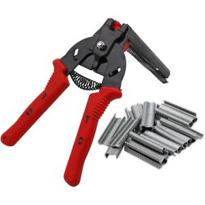 ¿Rouge¿1 Anneau De Porc Clip Et 600 Agrafes Clips, M Clips Agrafes Pour Cage À Oiseaux, L'installation D'une Clôture De Fil - Neuf