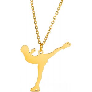 Kal-Collier À Breloques De Gymnastique Pour Femme En Acier Inoxydable Élégant Avec Pendentif En Forme De Gymnaste - Neuf