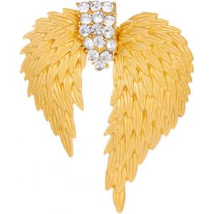 Kjdal-Broche Ailes D'ange Cristal Ange Revers Broche V&ecirc;tement Broche &Eacute;charpe Chapeau Broche Pour Femmes F&ecirc;te D'anniversaire,6.40x5.20x1.00cm,Zinc,No Gemstone - Neuf