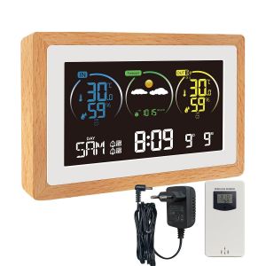 SUBZONAL-Station M&eacute;t&eacute;o Sans Fil avec Capteur Ext&eacute;rieur Thermom&egrave;tre Int&eacute;rieure Ext&eacute;rieure Horloge Radio-pilot&eacute;e Num&eacute;rique DCF Hygrom&egrave;tre avec Pr&eacute;visions M&eacute;t&eacute;orologiques R&eacute;veil R&eacute;tro-&eacute;clairage r&eacute;glable - Neuf