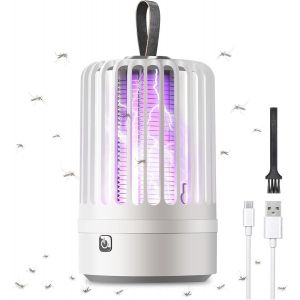 Lampe Anti Moustique, 2 En 1 Électrique Anti Moustique, 360 ° Uv Tueur D'insectes Électrique Lampe Anti Moustique Rechargeable Sûr Et Efficace Pour Camping Intérieur Extérieur Jardin Terrasse - Neuf