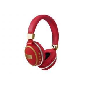 Casque sans fil Bluetooth 5.0 avec micro, rechargeable, rouge - Neuf