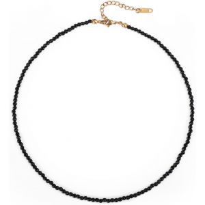 Kgabery-Collier Ras Du Cou Noir En Perles Pour Femme,Collier De Perles Délicat Vintage Bijoux En Spinelle Cadeau Pour Bal De Fin D'année Fête - Neuf