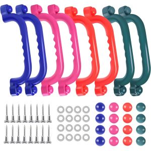 Mdy-8pcs Poignées Pour Aires De Jeux, Poignée D'escalade Enfant, Poignées De Sécurité En Plastique Antidérapant Pour Tour De Jeu Et Cadre D'escalade Intérieur Et Extérieur (8pcs-A) - Neuf