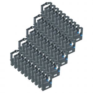 vhbw 50x Ruban encreur compatible avec OKI Microline ML 390 Plus, ML 390 Turbo, ML 390 Turbo N imprimante matricielle ou de reçus - noir - Neuf
