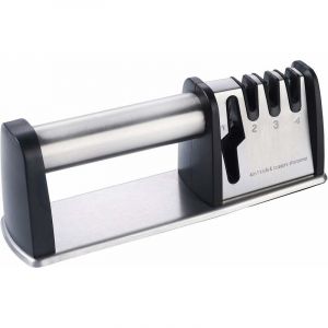 Aiguiseur Couteaux 4 En 1, Affûteur De Couteaux Professionnel Affutage Couteaux, Affûteurs Manuels Knife Sharpener Pour Couteaux De Cuisine, Ciseaux (Base Anti-Dérapante) - Neuf
