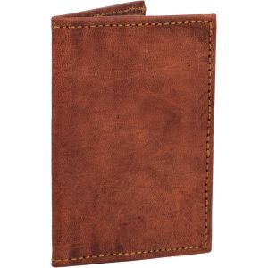 Leather Nature &iquest; ""Jan"" Cover for Cards Multiple Compartments Vintage Unisex Goat Leather Brown A133b, Brown, Vintage - Neuf