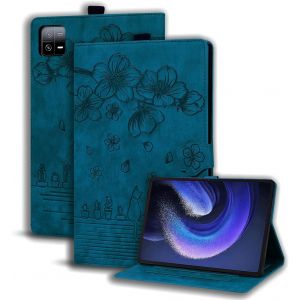 Coque Xiaomi Pad 6/Pad 6 Pro 11 Pouces 2023,Pu Cuir Cover Tablette Housse De Protection Xiaomi Pad 6 11"" 2023,Porte-Crayons Portefeuille Tablet Étui Pour Xiaomi Pad 6 Pro 11"" 2023,Bleu Royal - Neuf