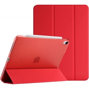 Coque Pour Ipad Air 11 Pouces (M3) 2025/(M2) 2024, Air 5ème 2022/4ème 2020 10.9 Pouces, Étui De Protection Anti-Chute, Rabat Magnétique Stable -Rouge - Neuf