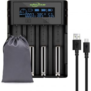 KGABERY-4 Emplacements 21750 21700 Chargeur De Batterie,4 Emplacements Ni-Mh Aa 21750 21700 18650 Chargeurs De Piles 21700 18650 Accu Chargeur Pour Aa Aaa 20700 22650 26700 16340 (Rcr123) Batterie - Neuf