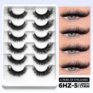 Ore-Cils 5d Duveteux ?Il De Chat,Naturels,Épais,Bouclés,Longs Et Résistants,Extension De Cils Pour Maquillage-6 Pairs-6hz05- - Neuf