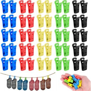MEVRONISSHOP-100 Pièces Pinces Chaussettes, Pinces à Chaussettes pour Lave Linge et Sèche Linge Pince à Linge Clip pour Chaussettes Multi Usage Pince a Chaussettes Clip de Chaussette avec Crochets - Neuf