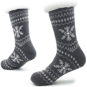 Chaussettes Tricotées Pour Hommes Avec Des Pantoufles Sherpa Wool Layer Bed Pour Homme,Modèle Norvégien Norvégien 41-44 - Neuf