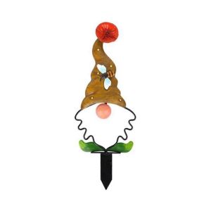 Métal Gnome Sol Insertion 3D Insectes Papillons Décor pour Jardin - Neuf