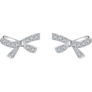 Kalhx-Fantaisie Boucle D'oreilles Noeud En Zircon,Petite Clous D'oreilles Argent/Or Fille,Boucle D'oreilles Puce Femme En Argent 925,Hypoallergénique Bijoux D'oreilles Pour Petite Amie - Neuf