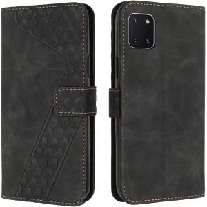 SJZG-Coque Pour Samsung Galaxy A81/M60S/Note 10 Lite, Etui Protection Housse Premium En Cuir Pu Portefeuille Étui Téléphone [Fermoir Magnétique] [Fentes Pour Cartes] Flip Case¿Noir - Neuf