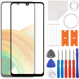 KAL-Kit De R&eacute;paration Pour Vitre Avant En Verre Compatible Avec Samsung Galaxy A33 5G Sm-A336 (Sans &Eacute;cran Lcd) Avec Kit D'Outils - Neuf