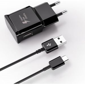 JGD-Chargeur avec C&acirc;ble de Charge pour Samsung Galaxy S8, S8 Plus, S9S10, A13, A20, A24, A30, A40, A50, A70, A80, M20, M30, M40, Z Flip3,Z Fold2 5G, Chargeur Rapide d'origine de Remplacement - Neuf