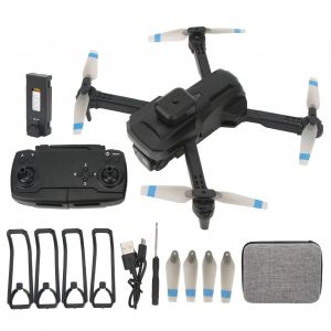 Drone Xt5 4k Hd Double Camera Aerienne, Quadricoptere Rc Anti-Obstacles Sur 4 Cotes Avec Position De Flux Optique, Noir, Double Batterie - Neuf