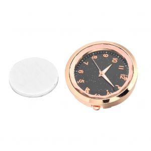Horloge electronique decorative pour voiture, autocollant pour interieur d'automobile (dore) - Neuf