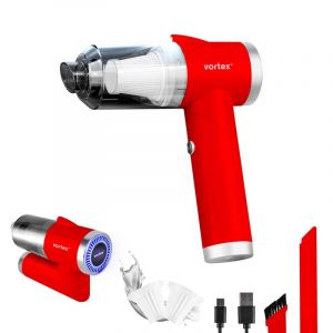 Aspirateur &agrave; Main Sans Fil Pliable Led Crc90 Rouge Vortex - Neuf