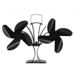 XYONG Ventilateur de cheminee a 8 pales alimente par la chaleur pour poele a bois, non electrique, respectueux de l'environnement, demarrage automatique - Neuf