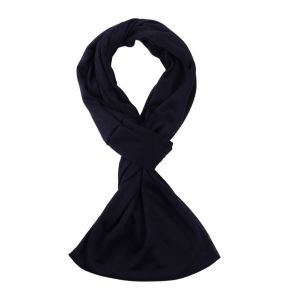 Echarpe Thermique Unisexe Pour Homme Et Femme, Couleur Unie, Avec Poche Zippee (Noir) - Neuf