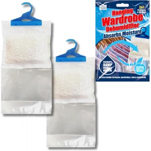 Checarzhn--No1-Lot De 2 Déshumidificateurs À Suspendre Pour Penderie - Sac De Rangement Anti-Fuite - Améliore La Qualité De L'air - Empêche Les Moisissures Humides - Accessoire Idéal Pour Armoires, C - Neuf