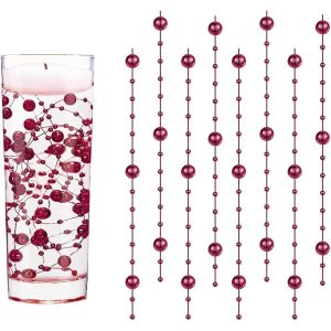 18 Pièces Perles D'eau Rose, Bougies Flottantes, Perle D'eau, Bougie Flottante Pour Vases, Remplisseurs De Bouteilles D'eau, Mariages, Décorations De Centres De Table (1.2m) - Neuf