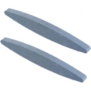Lot De 2 Pierres À Aiguiser Ovales Grain 150 Pour Aiguiser Les Couteaux,Aiguiseur De Couteaux,Pierre De Jardin,Outil Pour Camping,Jardin,Cuisine - Neuf