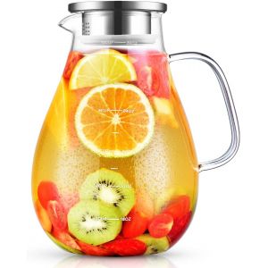 Pichet En Verre De 2,4 L R&eacute;sistant &Agrave; La Chaleur - Neuf