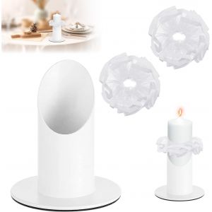KALANKA-Bougeoir de communion, bougeoir de communion, avec 2 protections anti-gouttes, bougeoir décoratif, bougie de baptême, bougie de mariage, bougie de communion - Neuf