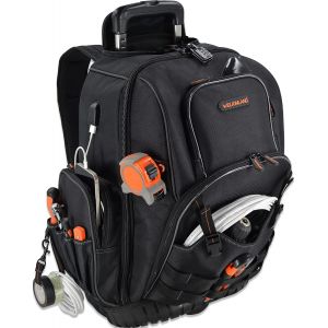 CHECARZHN--NO1-Sac À Dos À Roulettes 72 Poches, Grand Sac À Outils Avec Roulettes, Sac D'Électricien Roulant Avec Roues Pour Homme - Neuf