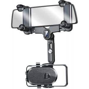 Support De T&eacute;l&eacute;phone Pour R&eacute;troviseur De Voiture &iquest; Rotation &Agrave; 360&deg; Et R&eacute;tractable &iquest; Support De T&eacute;l&eacute;phone Portable Pour R&eacute;troviseurs De Voiture, Supports Gps R&eacute;glables Pour Pare-Soleil De - Neuf