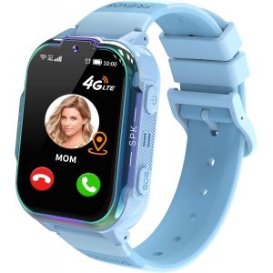 4G Montre Connectée Enfant Gps Teléphone Appel Vidéo Sos Réveil Podometre Marche Hd Caméra Jeux Calculatrice Étanche Traceur Gps Enfant Montre Enfant Garcon Fille 3-12 Ans[Z1006] - Neuf