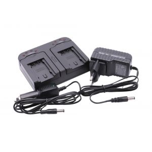 vhbw Chargeur de batterie double compatible avec Panasonic VW-VBL090E, VW-VBL090EK, VW-VBT190, VW-VBT380 cam&eacute;ra, DSLR, action-cam - Neuf