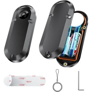 Bo&icirc;tier de batterie avec prolongation de la dur&eacute;e de vie &agrave; 10 ans pour AirTag,Porte-&eacute;tiquette Waterproof utilisant des piles AA-14 fois plus de capacit&eacute; que la CR2032,3 solutions de montage,2pack - Neuf