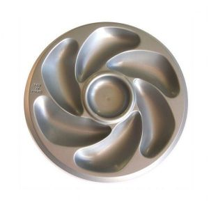 Assiettes A Huitres 6 Compartiments +1 Pour Le Citron, Sauce. Fabrication Fran&ccedil;aise Diam&egrave;tre 20 Cm Couleur Grise - Neuf