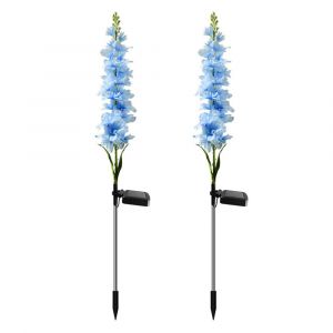 Lot De 2 Guirlandes Lumineuses Solaires En Forme De Jacinthe, &Agrave; Planter Dans Un Piquet Pour D&eacute;corer Une All&eacute;e Violette. - Neuf