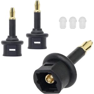 Mini Adaptateur Toslink 3,5 Mm, Adaptateur Num&eacute;rique Femelle Vers Jack M&acirc;le, Coupleur Audio &Agrave; Fibre Optique Num&eacute;rique - 3 Pi&egrave;ces[Z1481] - Neuf
