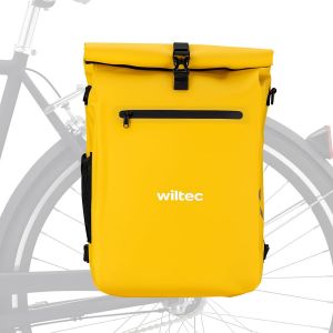 Waterproof Backpack Bag For Luggage Carrier Yellow-25 L Capacity-500d Pvc-With Laptop Compartment-For Bicycles And E-Bikes-Bicycle Bag-Cycling - Neuf