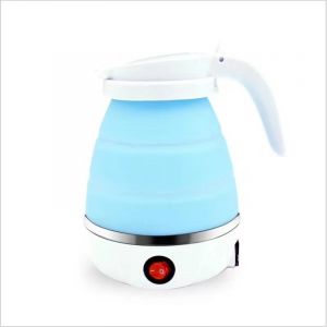 Bouilloire Électrique Pliable De Voyage, Portable, En Silicone, Avec Rangement Et Chauffage (Rose) - Neuf