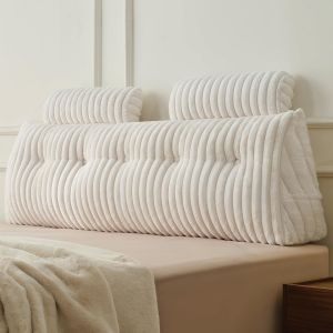 Ulteronixshop-Coussin De Lecture Pour Lit, Coussin Dossier Canap&eacute;, Support De Positionnement, Doux Et Confortable, Blanc, 150 Cm - Neuf