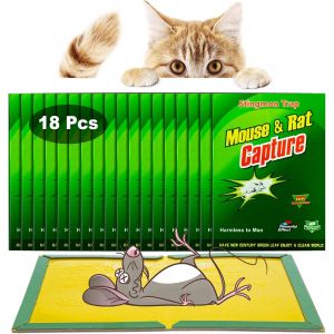 DDA-Piege a Souris | 18 Pcs Piege a Rat | Colle Souris Piege | Attrape Souris | Piège à Souris | Anti Souris Efficace | Glue Souris | Anti Rongeur | Plaque Collante Souris (18 pièces) - Neuf